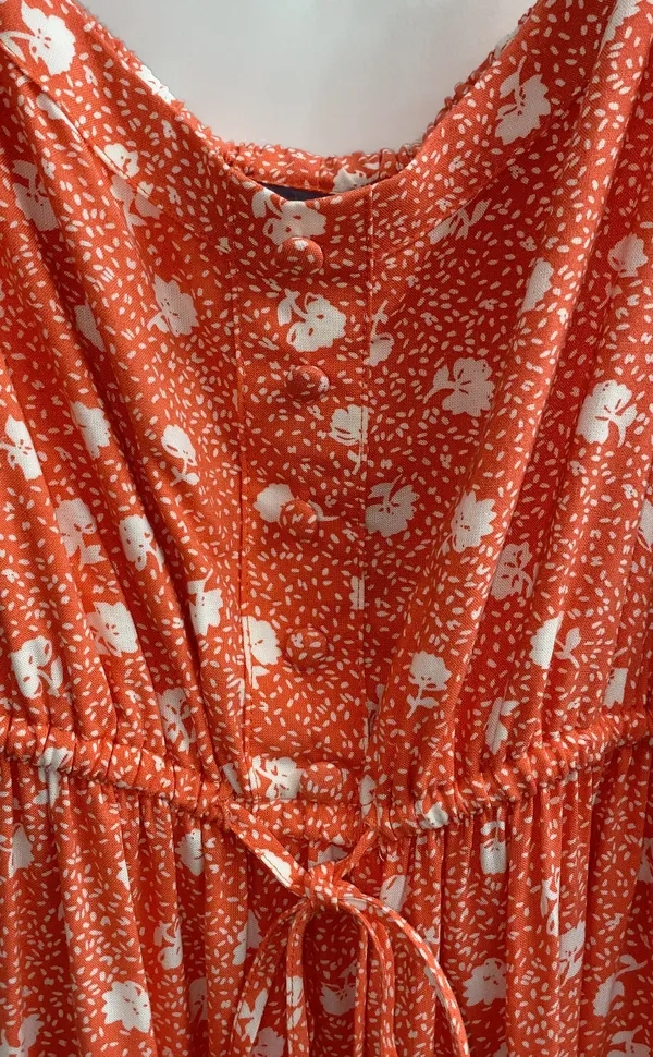 Torrid Coral Floral Babydoll Tank Midi Dress Summer Plus Size 2X - Image 6