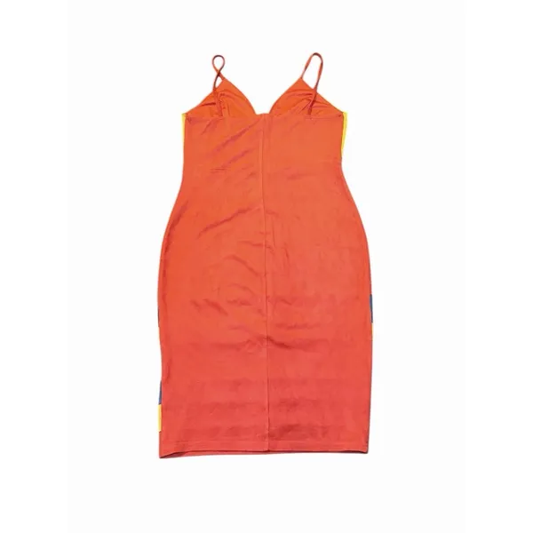 PRIVY Sexy Mini Dress Suede Boho Striped Spaghetti‎ Strap Indie Party Bodycon - Image 2