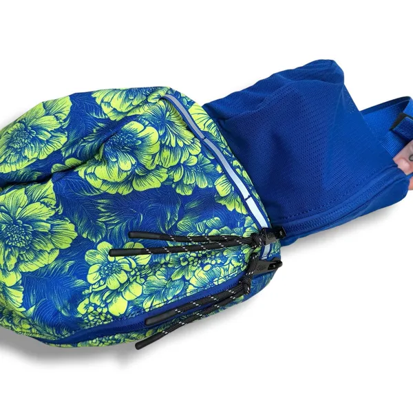 NEW Free People Movement FP Blue Woodblock Floral Happy Packer Cargo Sling Bag - Image 9