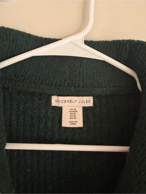 Sincerely Jules Dark Green Ribbed Knit Vest - Image 3