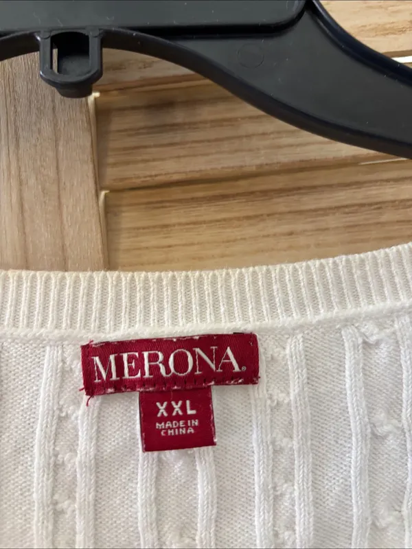 Merona Cable-Knit V-Neck Sweater XXL - Image 2