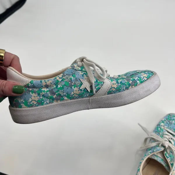 Converse Shoes Women's 7 Breakpoint Floral Low Top Lace Up Sneakers 555952C Teal - Image 3