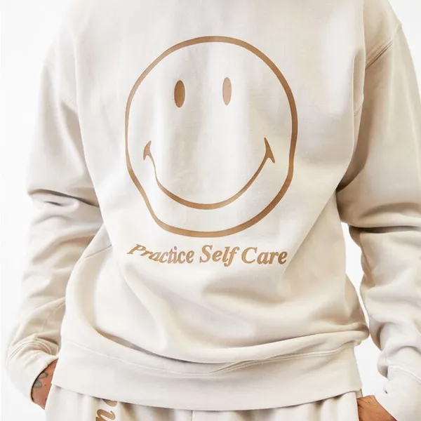 PacSun Cream Smiley Crewneck Sweater - Image 2