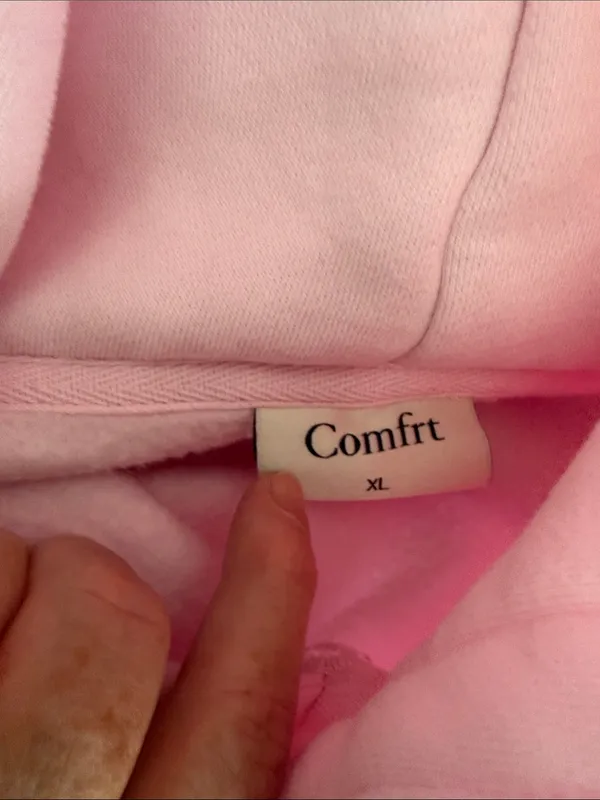 Pale Pink Hoodie Sweatshirt by Comfrt in size XL EUC - Image 4