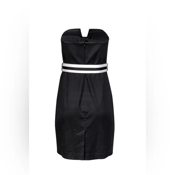Trina Turk - Black Strapless Dress W/ Belt Sz 0 (b8.1) - Image 4