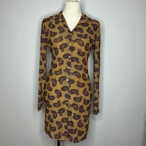 Motel- Avaya Dress Patterned Mini Dress - Image 3