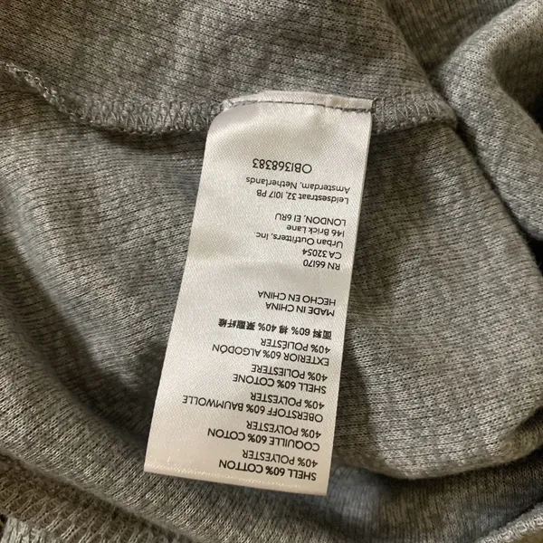 Pilcro Gray Waffle Knit Long Sleeve Notch Neck Top M Casual Minimal - Image 5