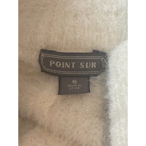 J. Crew Point Sur Heavy Ivory Faux Fur Zip Up Mock Neck Coat S - Image 10