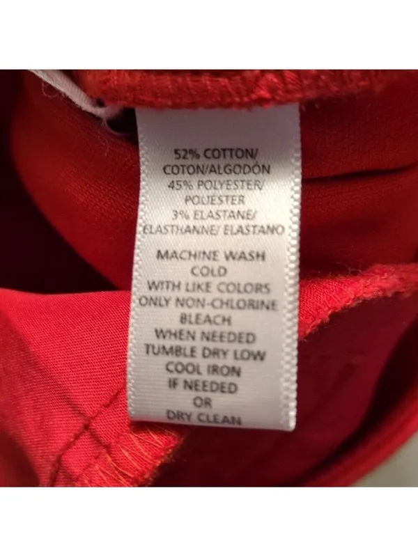 Loft Red Marisa Skinny Pants Size 6 - Image 7