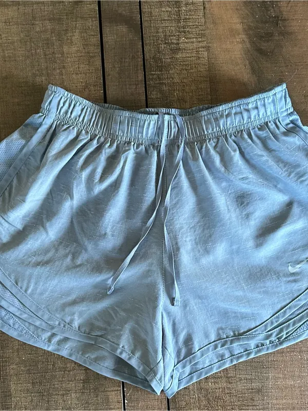 Nike Dri-FIT Running Shorts Women's Medium light blue Drawstring Lined Athletic - Image 2