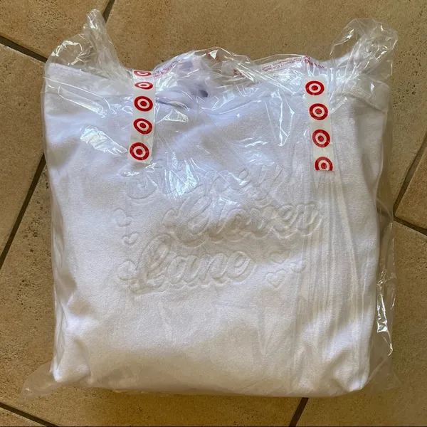 Stoney Clover Lane target white terry cloth beach tote bag brand new with tags - Image 5