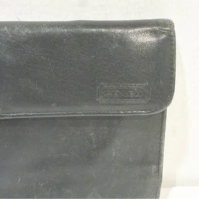 Coach Vintage Black Soft Leather Snap Wallet Multi Card Slot Coin Pouch‎ - Image 2