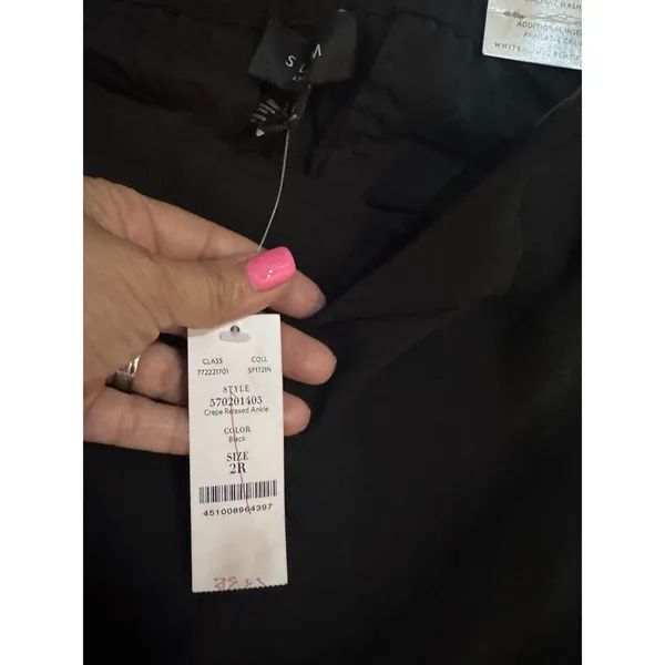 White House Black Market Women's Slim Ankle Pants Sz 2 Crepe‎ Relaxed 570201405 - Image 3