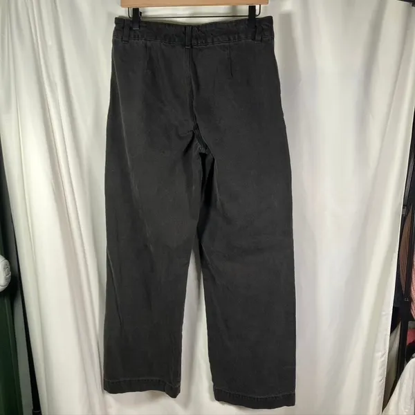 Forever 21 Women‎ Cargo Jeans Black Size 28 High Rise Wide Leg Denim Pants Baggy - Image 9