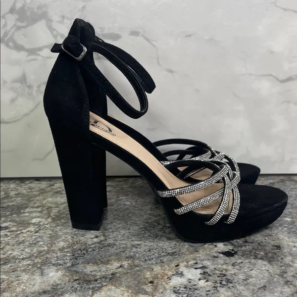 I.D. Required With Rhinestone Accents Black Size 6.5 - Image 3