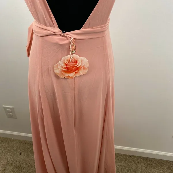 Show Me Your Mumu Jenn‎ Maxi Dress V-Neck Pink Gown Wedding Bridal Womens Medium - Image 5