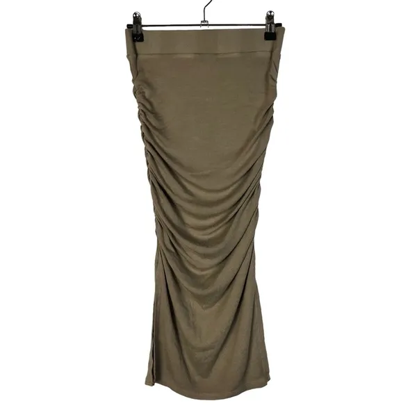 LAMade‎ Brown Ribbed Long Sleeve Midi Skirt Two Piece Set XS - Image 3