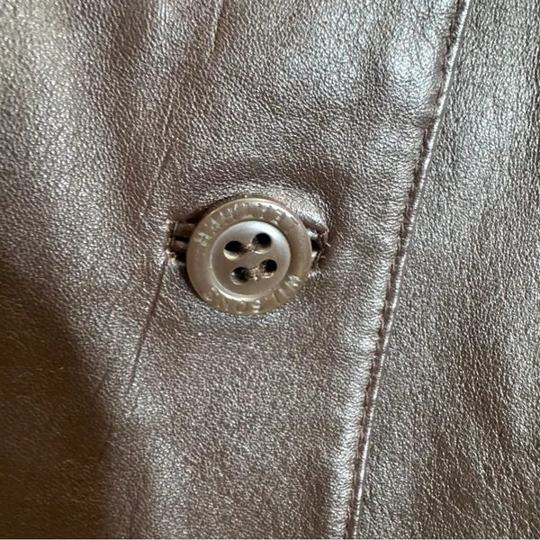 Vintage Y2K Wilson’s Leather Chocolate Brown Tailored Leather Jacket Size Large - Image 3