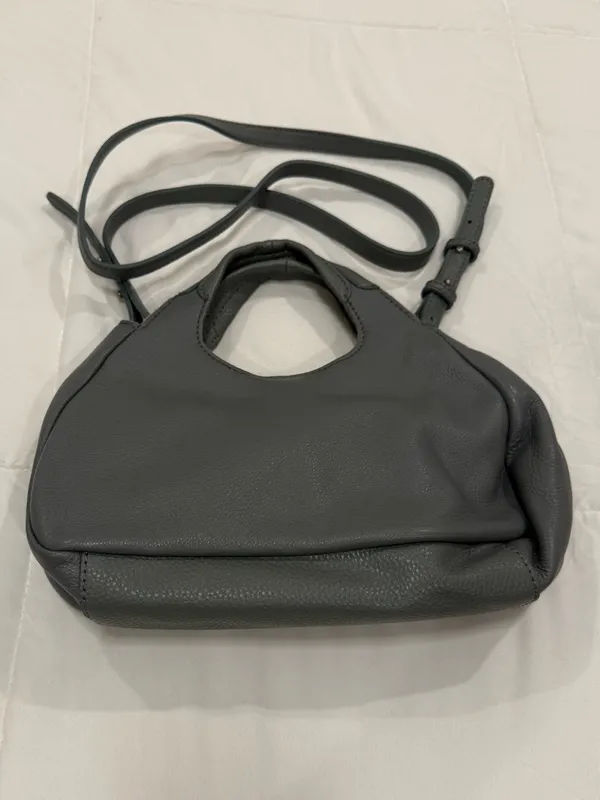 The Sak Rylan Mini Crossbody Satchel Bag – Gray Pebbled Leather - Image 2