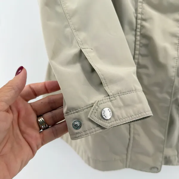 GEOX Respira Womens Beige Utility Jacket Size 8 Breathable Windproof Coat W5220D - Image 5
