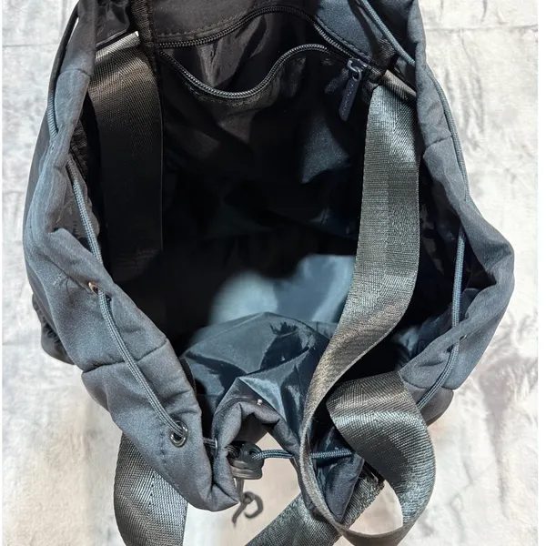 Beyond Yoga Drawstring Backpack Womens Black Nylon Gym Travel Bag OS - Image 6