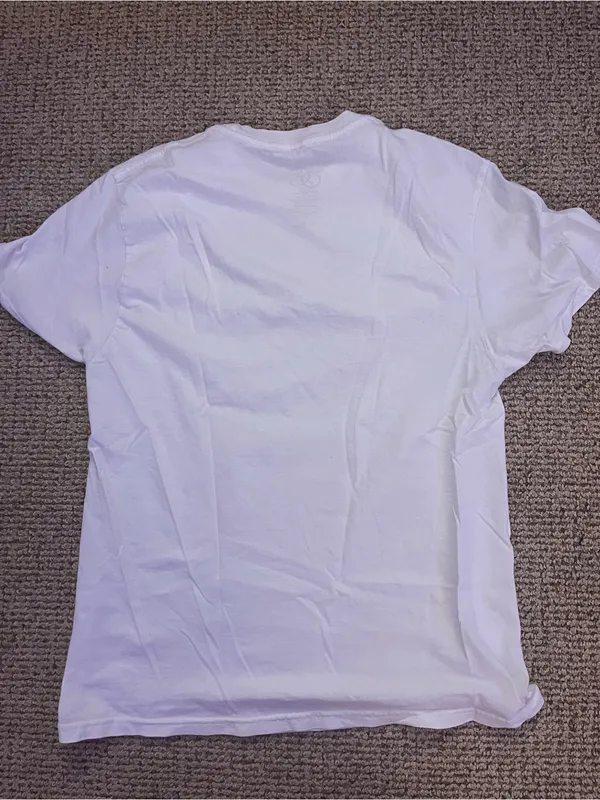 Sabrina Graphic Short Sleeve Tee - White with Dusty Pink Print - Image 3