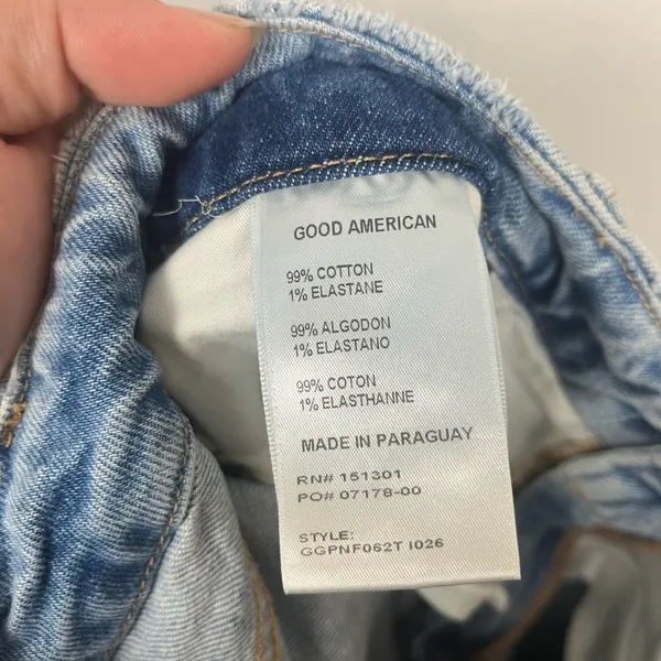 Good American Good Girlfriend Petite Jeans Women 6 28 Light Blue Denim Soft - Image 5