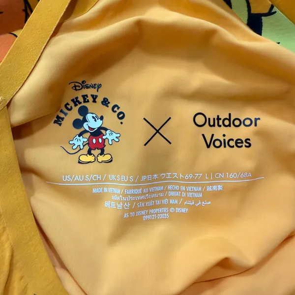 Outdoor Voices Disney Mickey & Co Goofy Exercise Dress Yellow Small Mini Pocket - Image 6