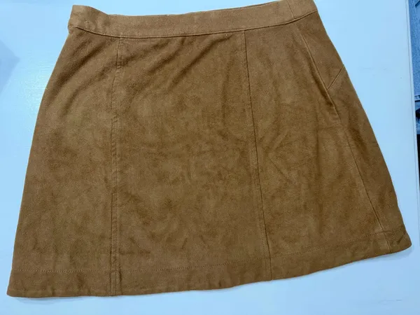 Abercrombie Skirt Mini Suede Brown - Image 2