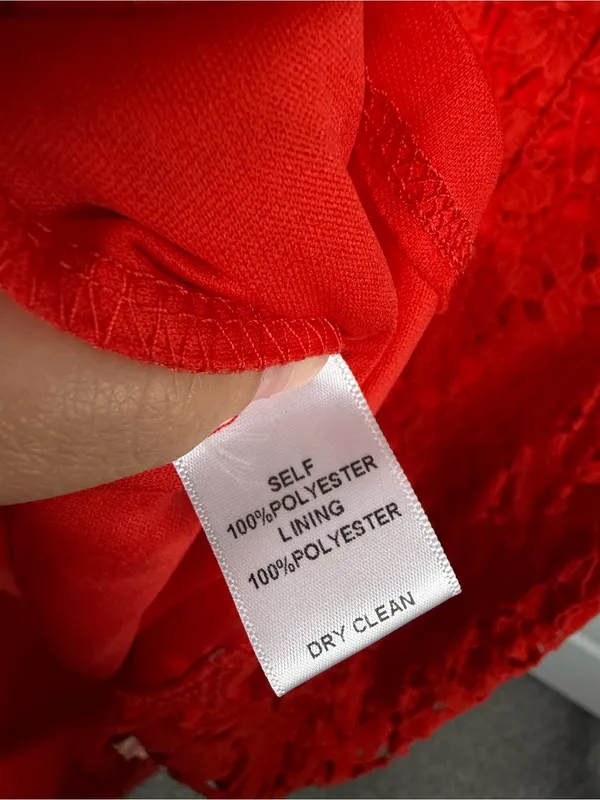 Soprano Size M Red Floral Lace Midi Dress Spaghetti Strap NWOT - Image 8