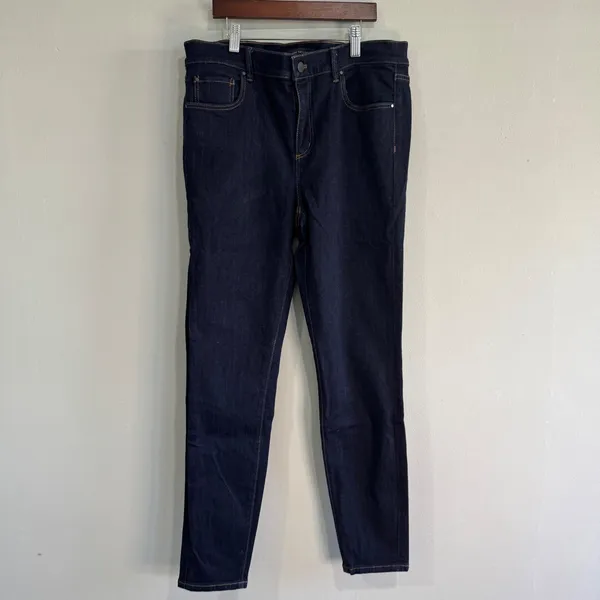 Ann Taylor The Skinny Modern‎ Fit Jeans Dark Indigo Blue Stretch Size 10 70268 - Image 2