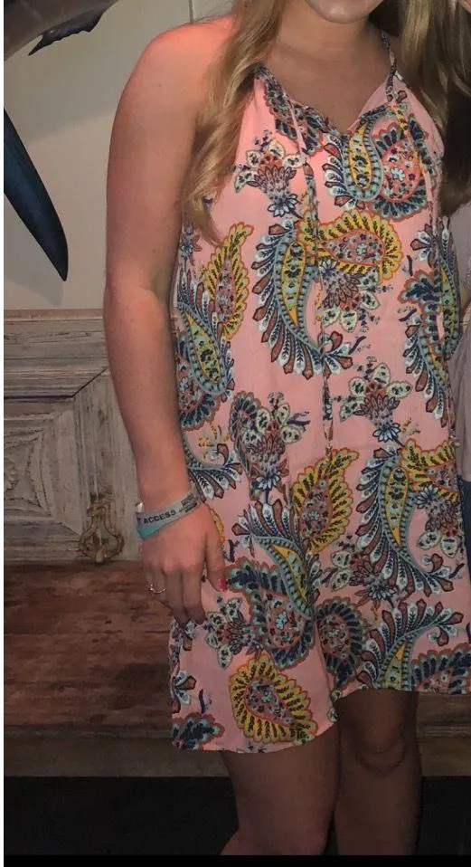 As You Wish Paisley Print Colorful Short Dress - Image 3