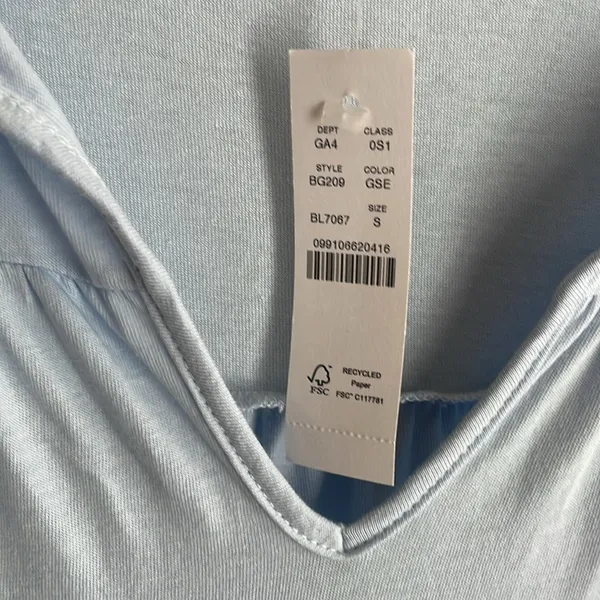 J.Crew Broken-in Jersey Tiered Mini Dress Light Blue - Image 7