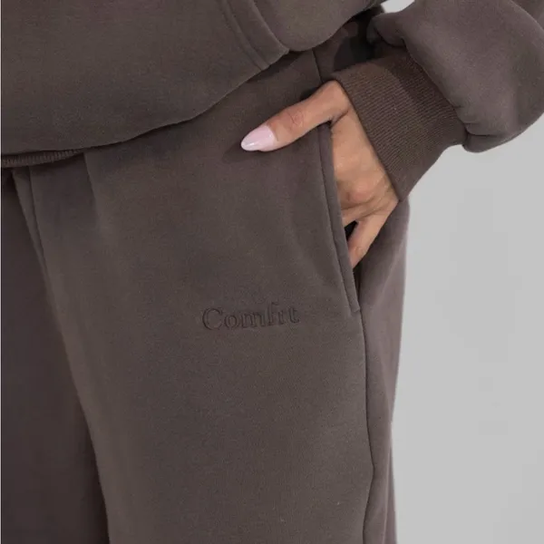 NWT COMFRT Signature Small Chocolate Sweatpants Unisex - Image 2