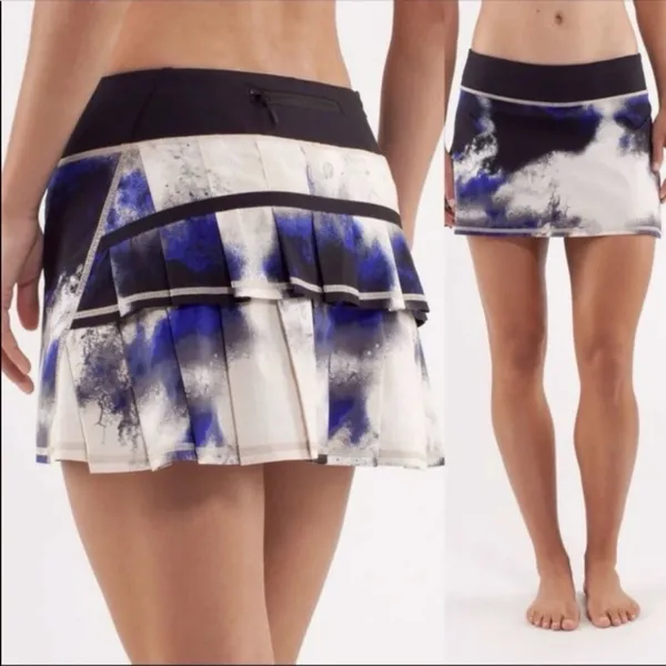 Lululemon Pace Setter Milky Way Skort Skirt Blue Purple Galaxy Marble 14" Size 6 - Image 12