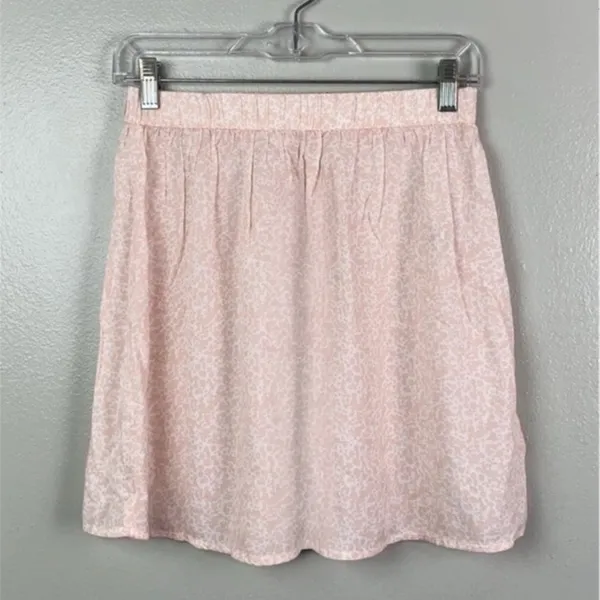 NEW ABOUND Cow Print Mini Skirt A Line MEDIUM Pink Womens Bohemian Boho NEW WITH - Image 2