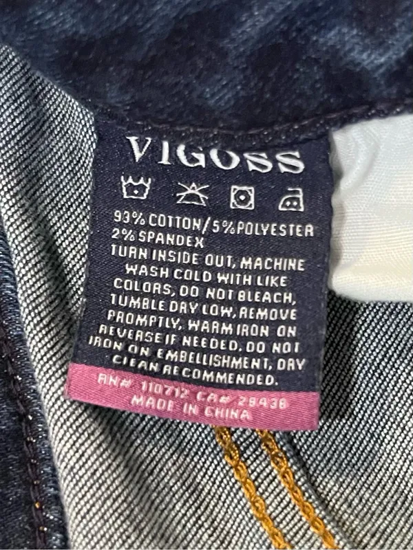 VIGOSS Women’s Jagger Distressed Classic Fit Skinny Blue Denim Jeans 28 - Image 9