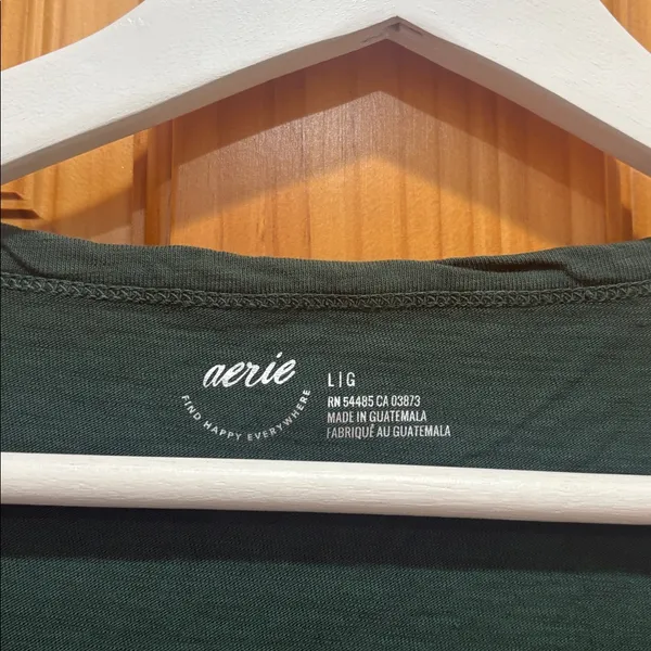 Aerie Size Large Green Oversized Pocket Top - Image 4