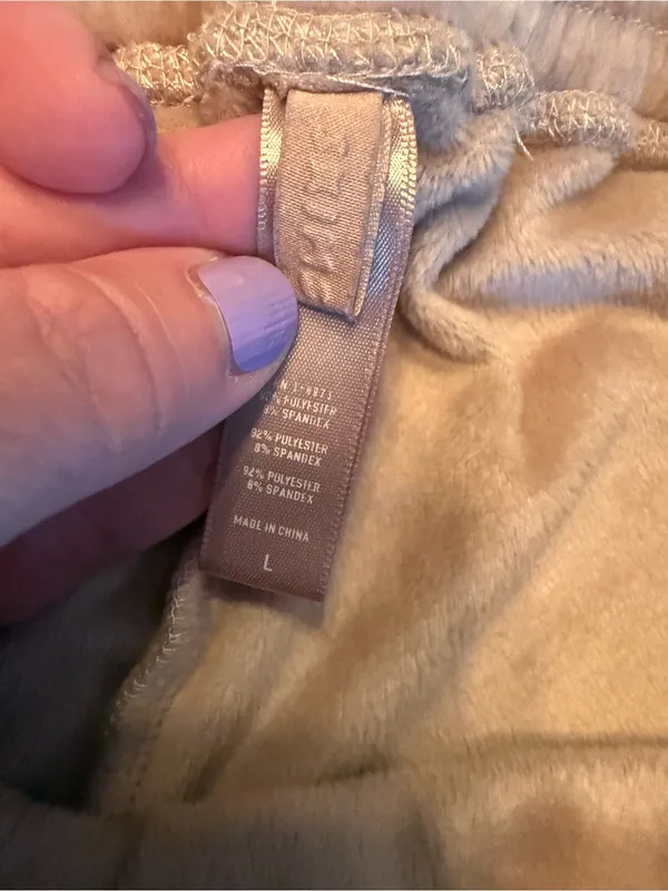 SKIMS Velour Wide Leg Pants Size Large L Color Beige - Image 7