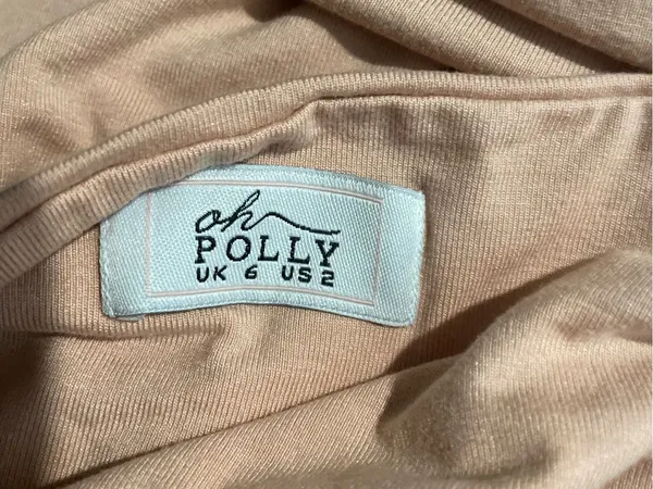Oh Polly Blush Pink Strappy V-Neck Mini Dress - Image 2