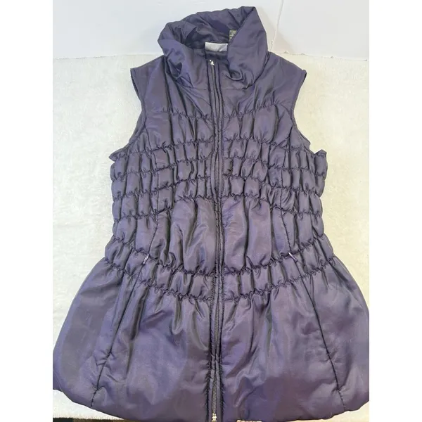 JANE ASHLEY‎ Women’s Purple Puffer Vest Medium Gorpcore Utility Casual - Image 3