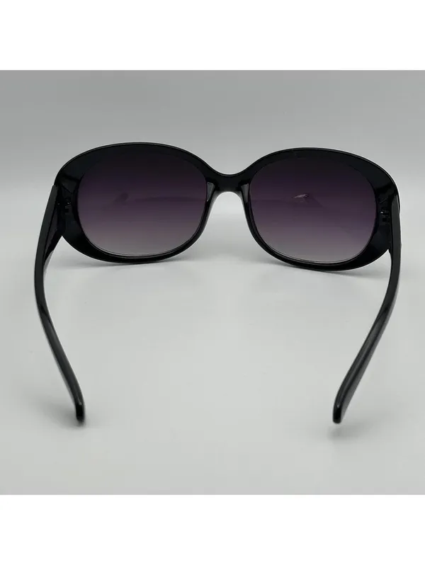 Franco Sarto Black Oversized Sunglasses with Purple Gradient Lenses - Image 6