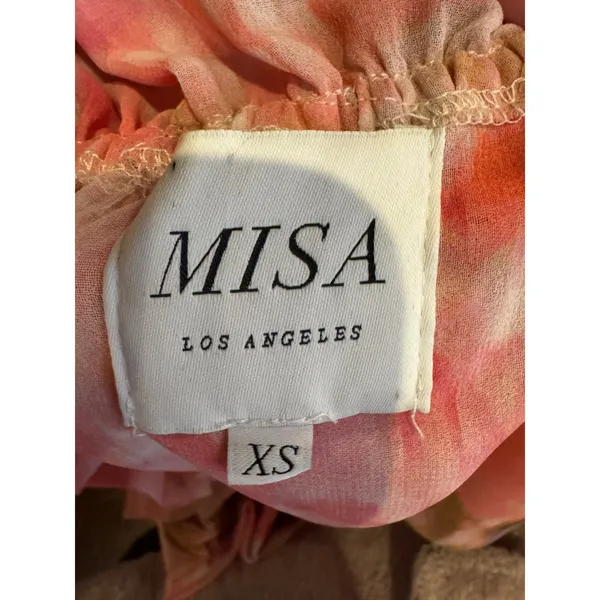 MISA Los Angeles‎ Danae Dress Women XS Pink Taza Floral Mini Off Shoulder Boho - Image 11