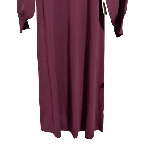 Böhme Mock Neck‎ Long Sleeve Cut Out Maxi Dress Burgundy Women's Size Large - Image 5