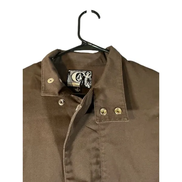 Volcom Brown Basic Zipper Sleeves Simple Full Zip Lightweight Jacket Women Sz S - Image 6