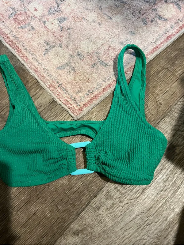 Aerie Green Textured Scoop Bralette Top - Image 6