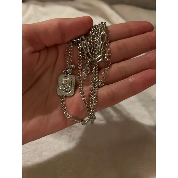 Jewlery custom fashion necklace silver tone - Image 3