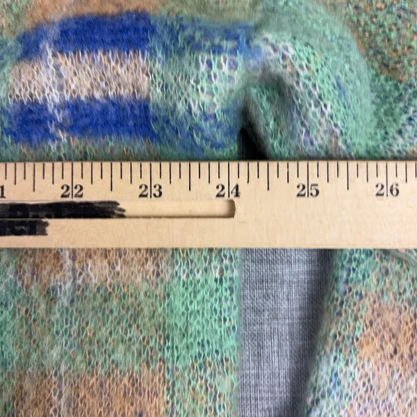 Baltic Born Sweater Womens L Green‎ Plaid Crew Neck Pullover Acrylic Nylon Knit - Image 6