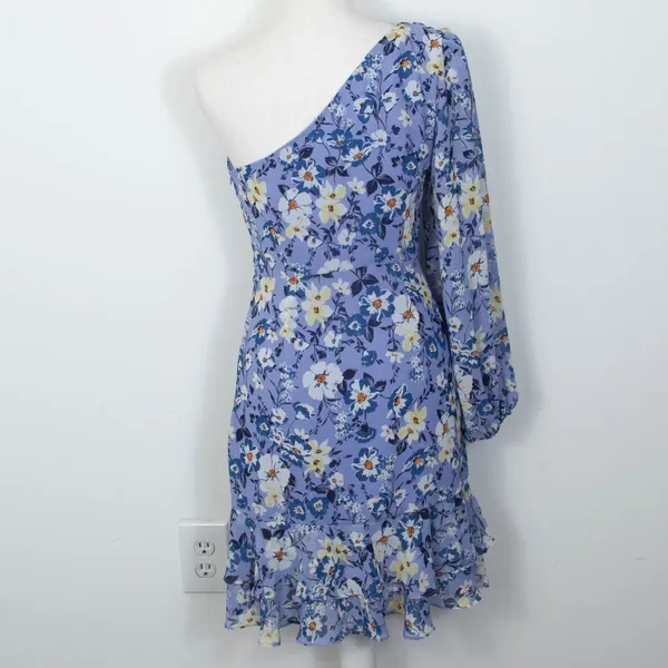ASTR The‎ Label Floral One Shoulder Ruffle Mini Dress Fairy Womens Size Small - Image 8