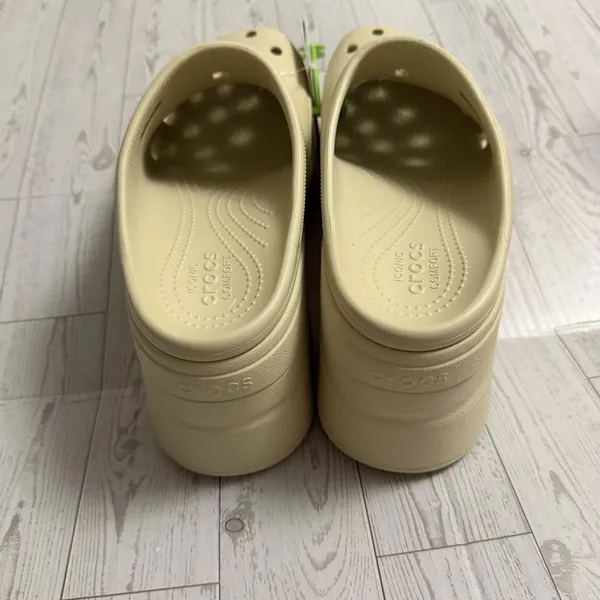 Crocs Siren Clog Platform‎ Heel Bone Beige Women Size US 12 Slip On NEW NWT - Image 3